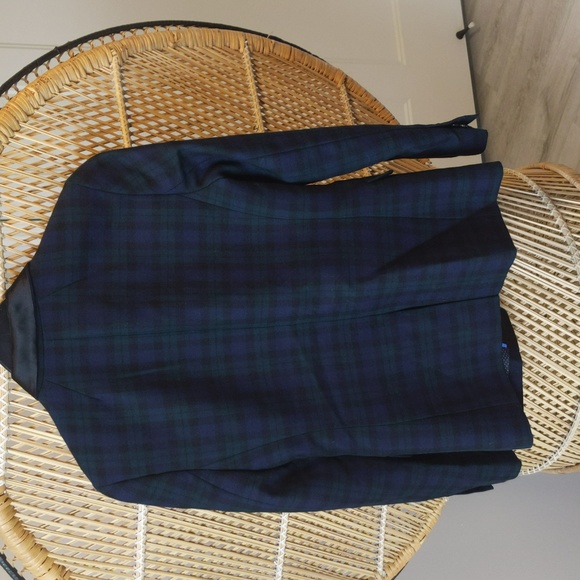 J Crew Black Watch Tartan Regent Blazer size 00 - Picture 8 of 11